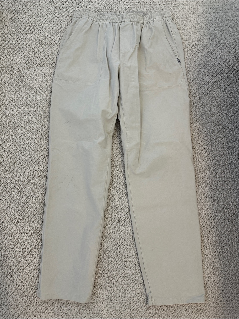 lululemon athletica Men's Light Beige Elastic-Waist Chinos